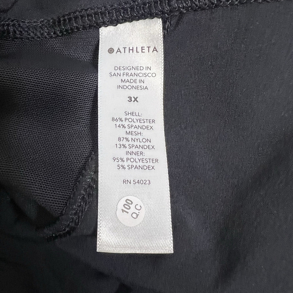 Athleta Black Hustle 3” Athletic Athleisure Shorts Lined Plus Size 3X Stretch - Picture 5 of 5